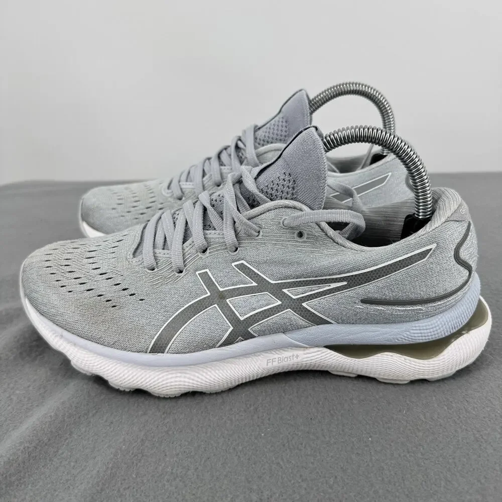 ASICS GEL-Nimbus 24 Shoes Womens Size 9 Gray Road Running Sneakers 1012B201